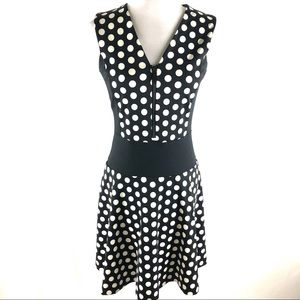 Michael Kors Black & White Polkadot Dress Sz 4